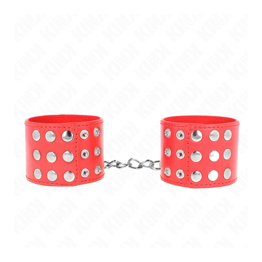 KINK - APPUI-POIGNETS AVEC BOUTON-PRESSION ROUGE RÉGLABLE 19-24 CM X 5,5 CM